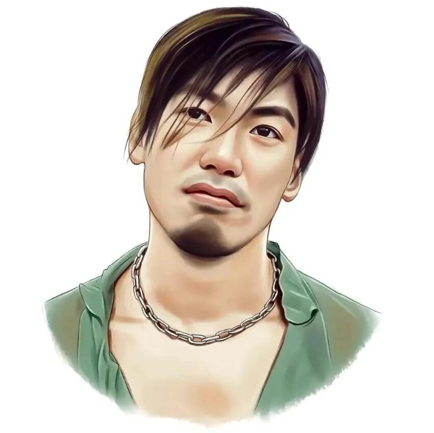 男士必备的手绘写实头像五官端正清秀好看