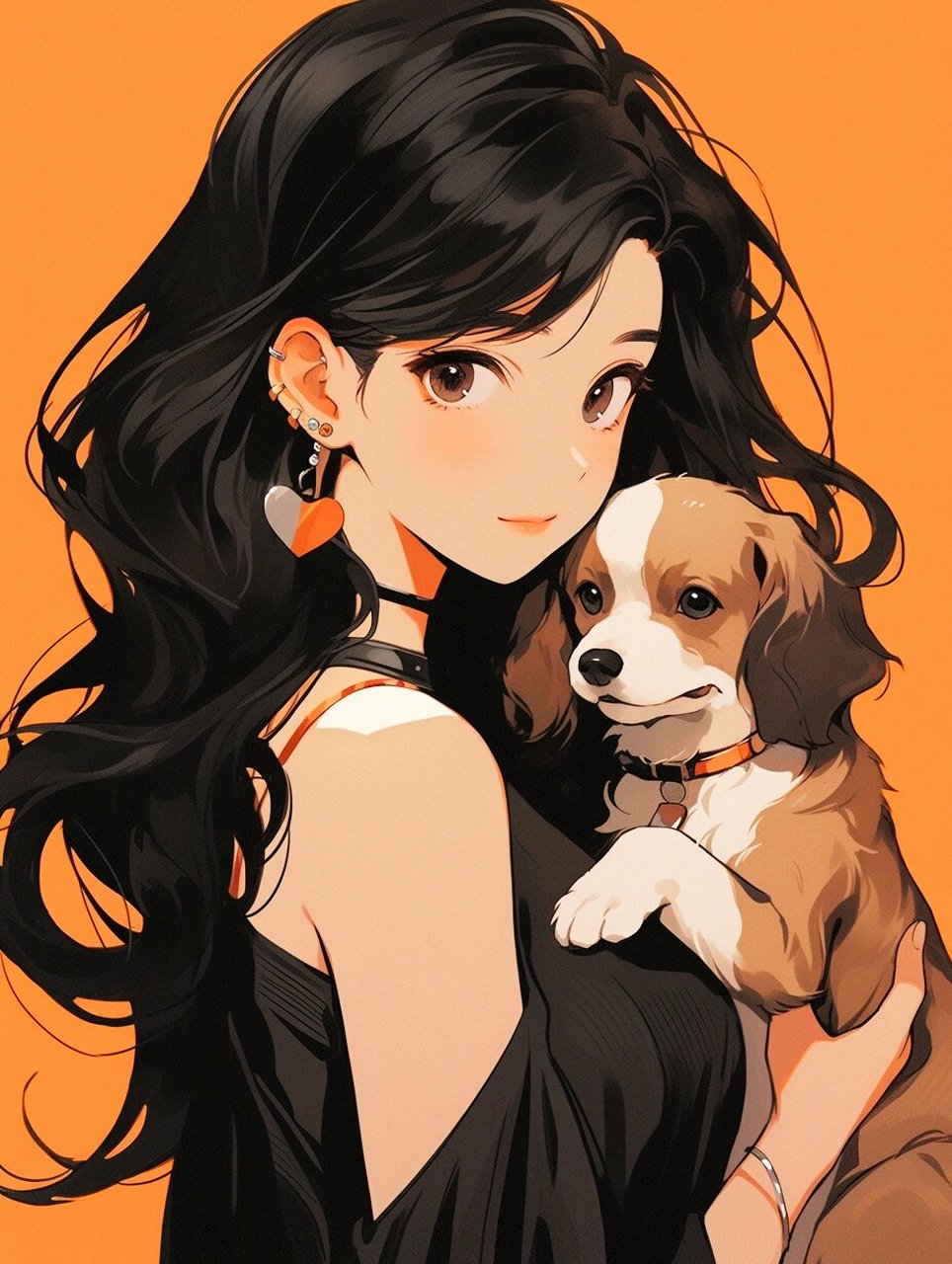 女生头像 | 抱狗狗的小姐姐