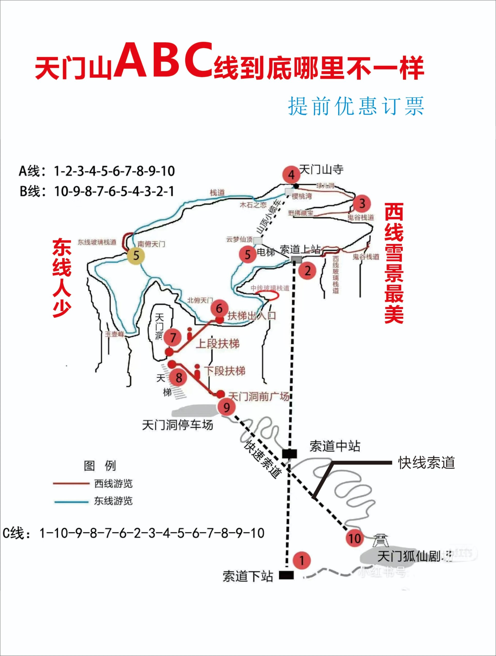 天门山游览路线示意图图片