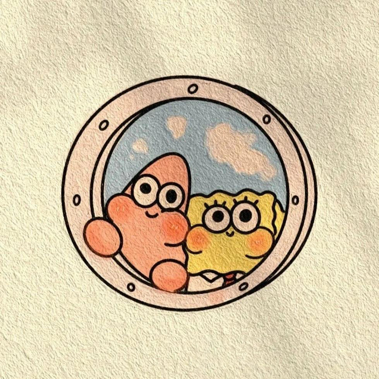 海绵宝宝和派大星的可爱图片