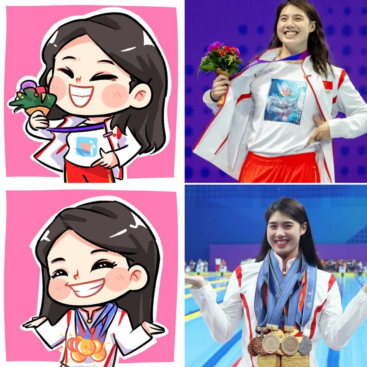 手绘q版又飒又美的张雨霏 #光sir手绘# #手绘头像# #绘画# #q版头像