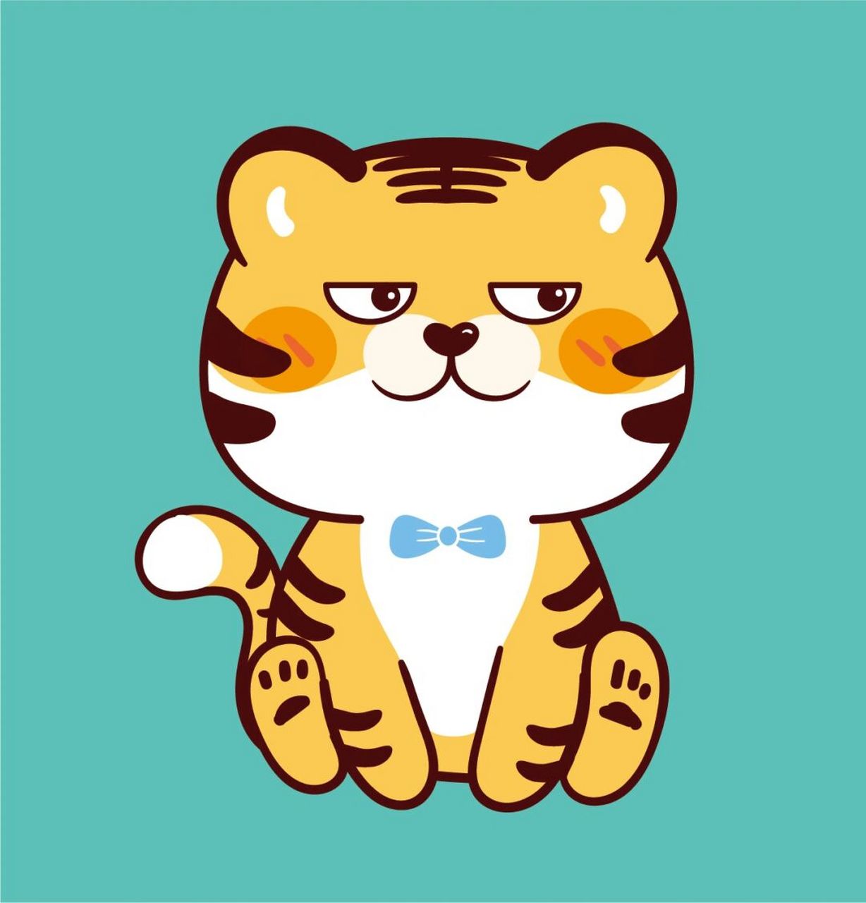 小老虎卡通 虎小宝——微信表情包可下载 可复制转发,欢迎直接截取