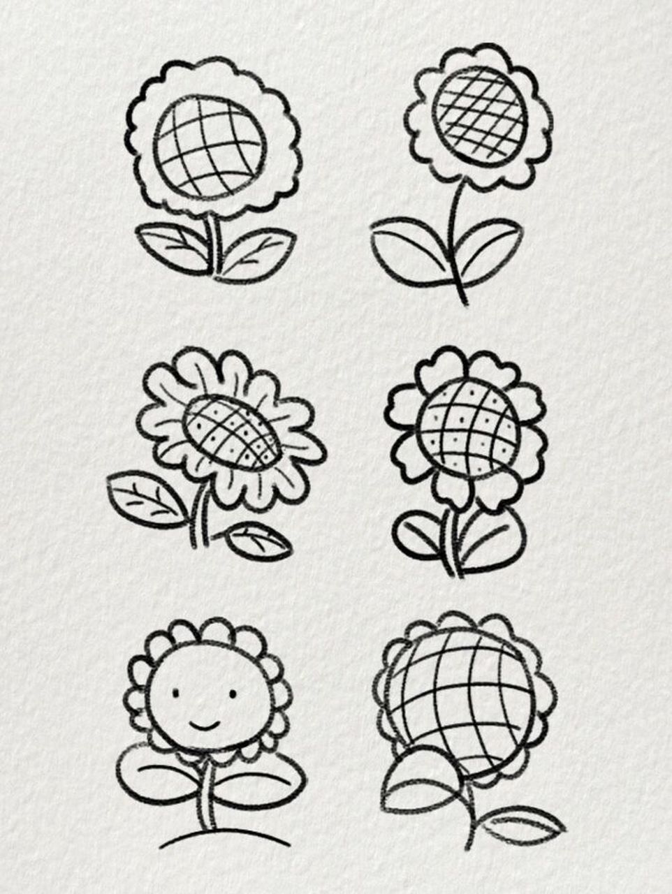 超简单的向日葵97简笔画|一起来画吧 97向日葵的花语是"入目无