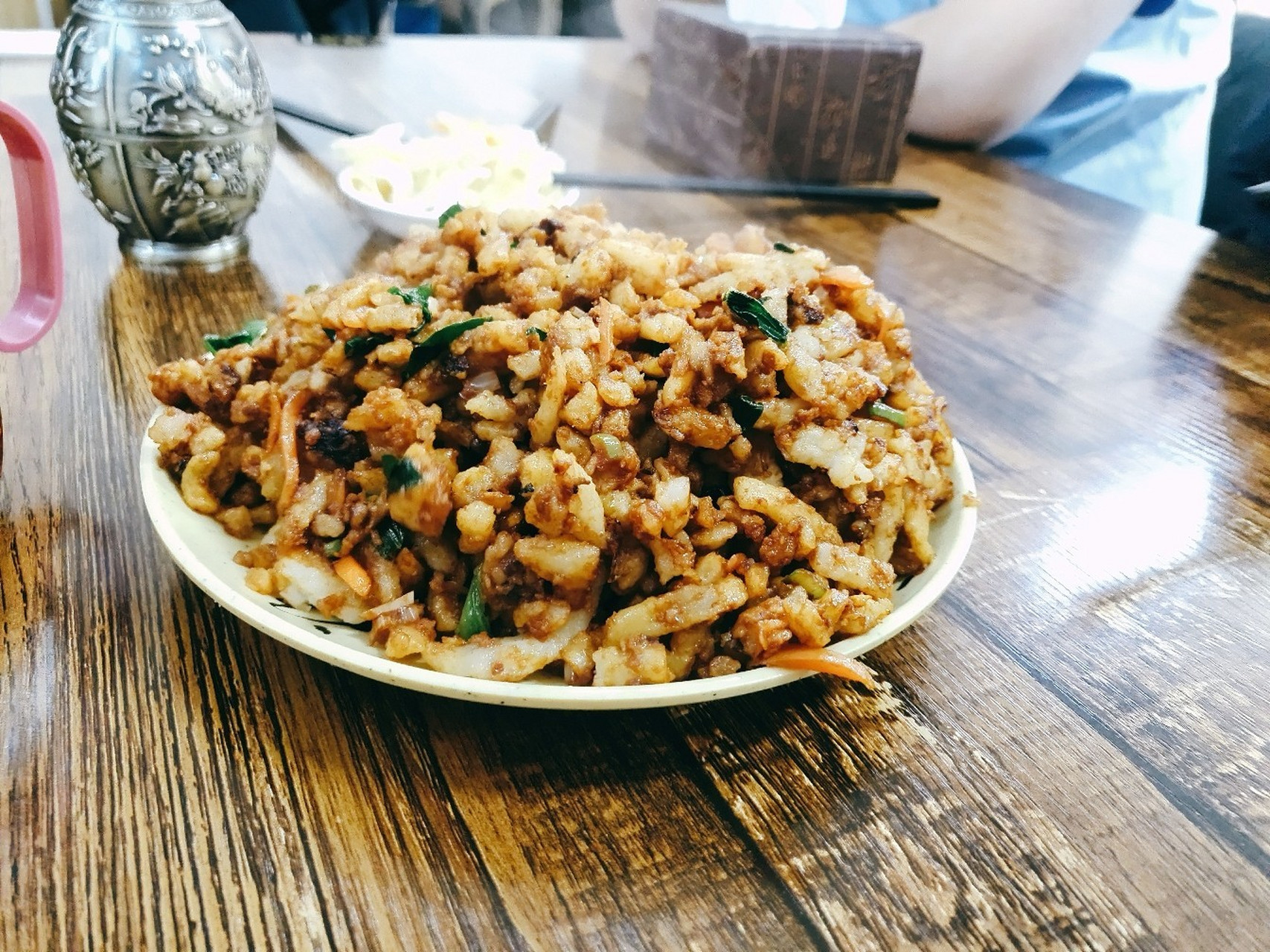 拼三鲜 90叮～胖叮打卡鄂尔多斯本地特色拼三鲜,香味浓拼三鲜肉夹馍