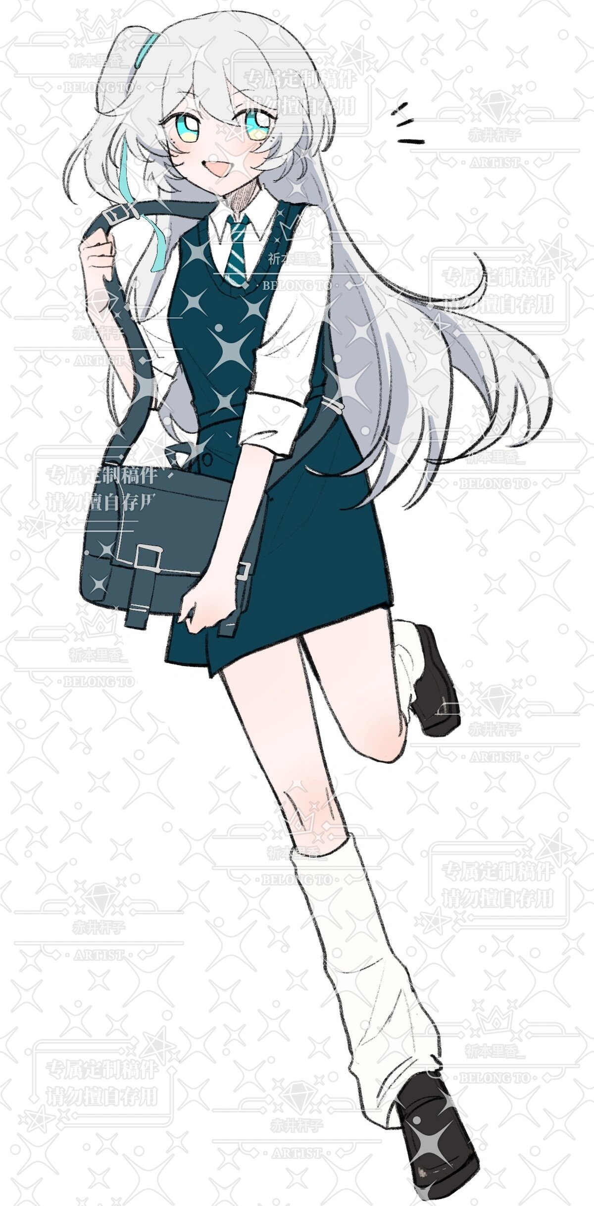 之前看到川井jk家的eva校服做得超还原,就想试试定制立海大的女生夏