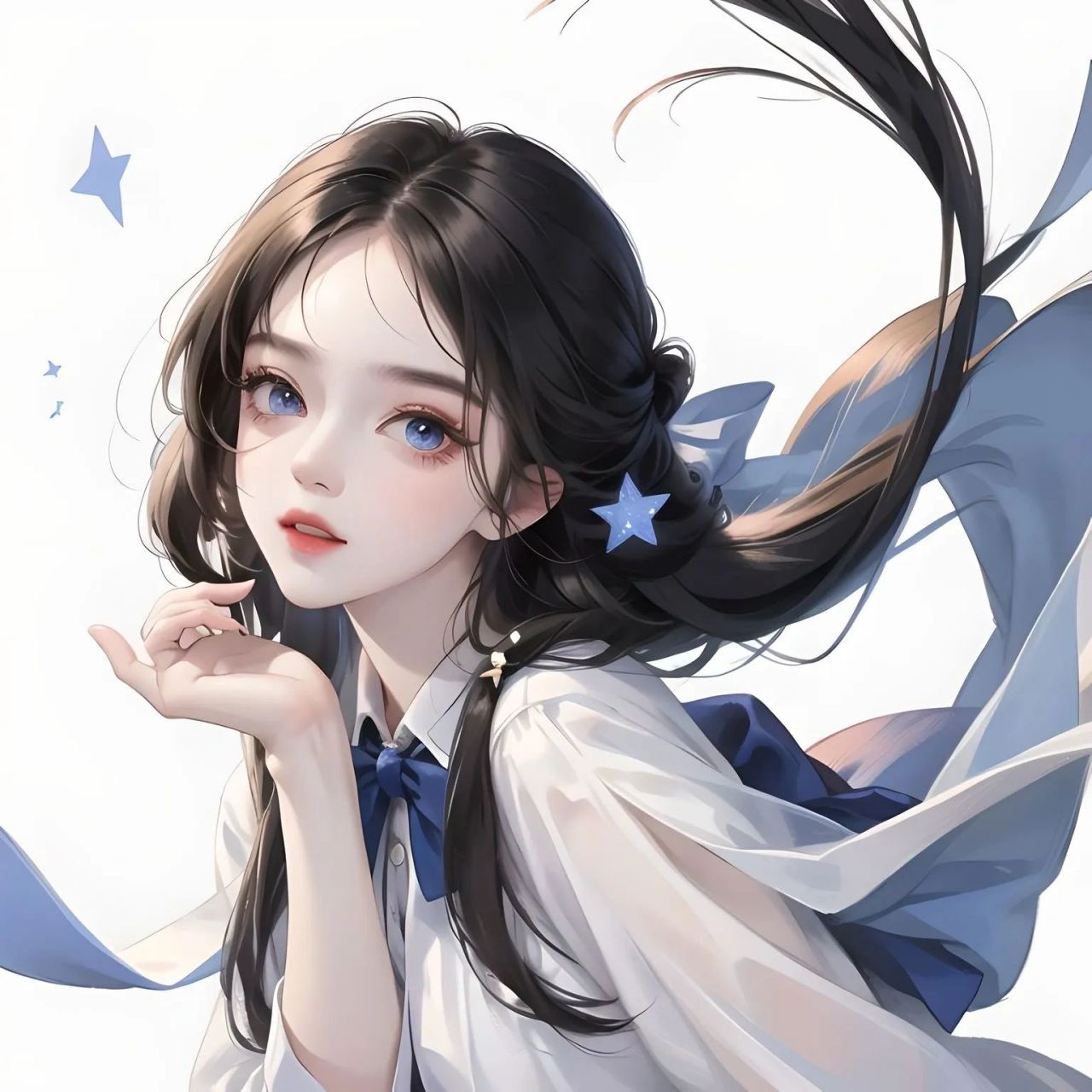 唯一纯白的茉莉花·清纯学生甜妹头像            图片由mewxai生成