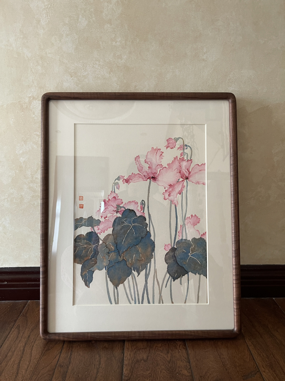 没骨|仙客来 昨天临摹了高颖老师的仙客来 从下午三点多开始画 断断续