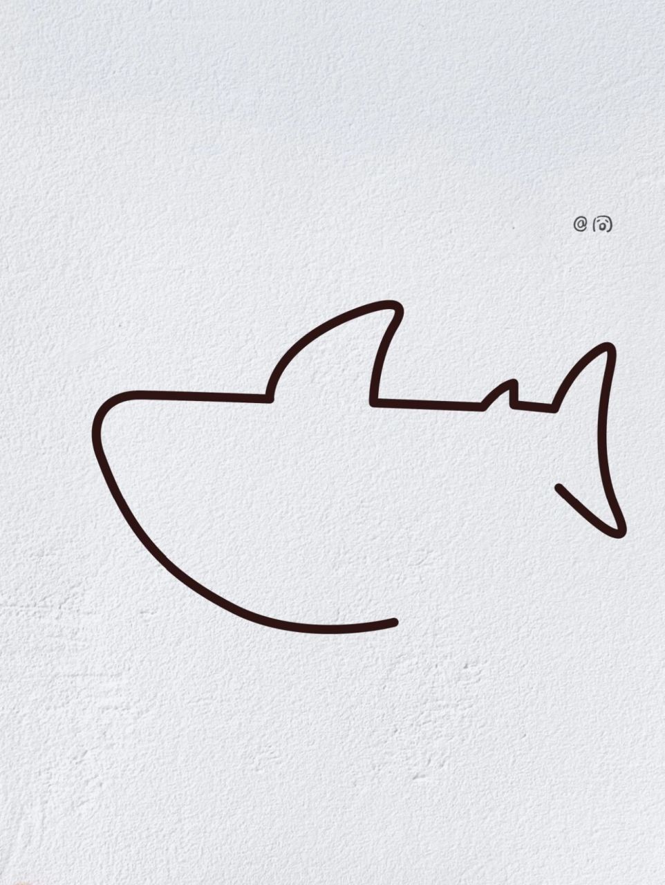 鲨鱼凶狠简笔画图片