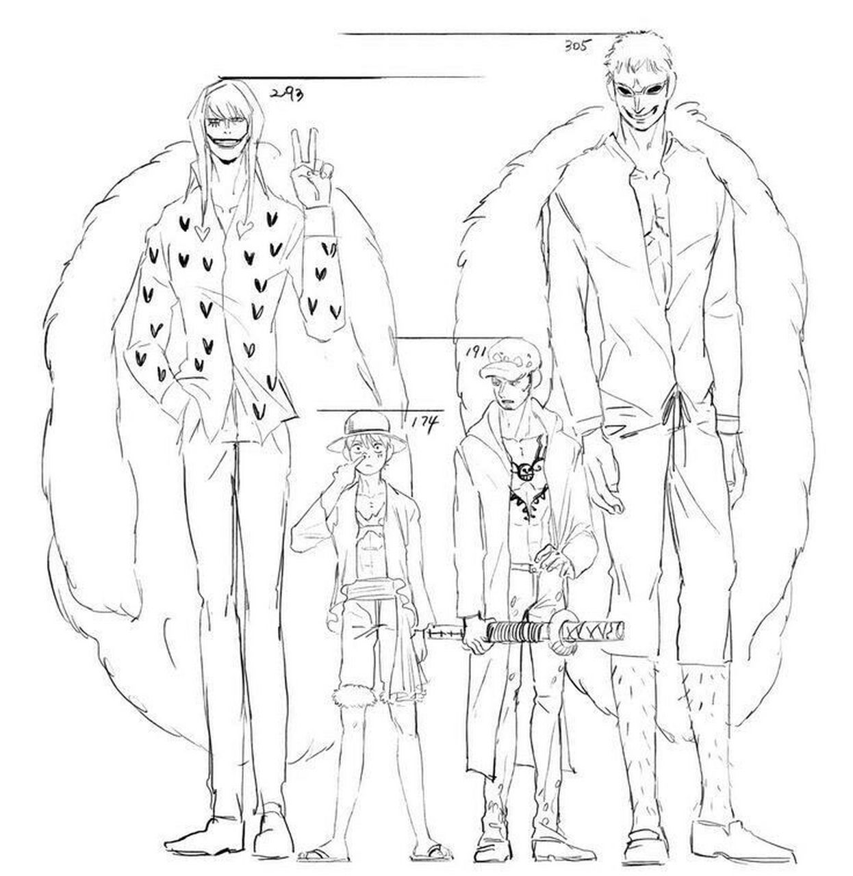 身高差续 海贼王两米以下算矮子