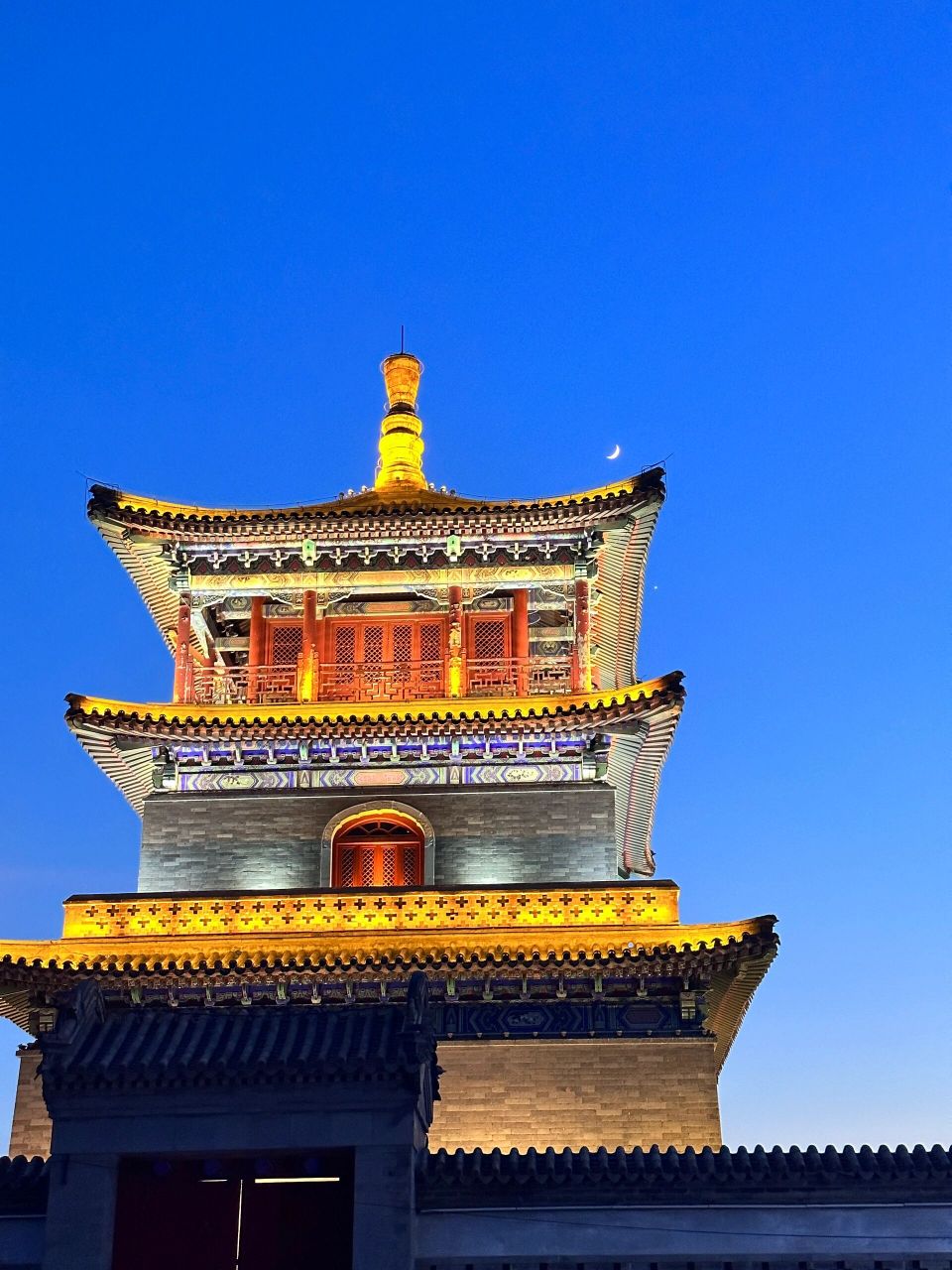 胜芳古镇一日游 文昌阁 真的很壮观 |很幸运拍到了图1的金星伴月 (我