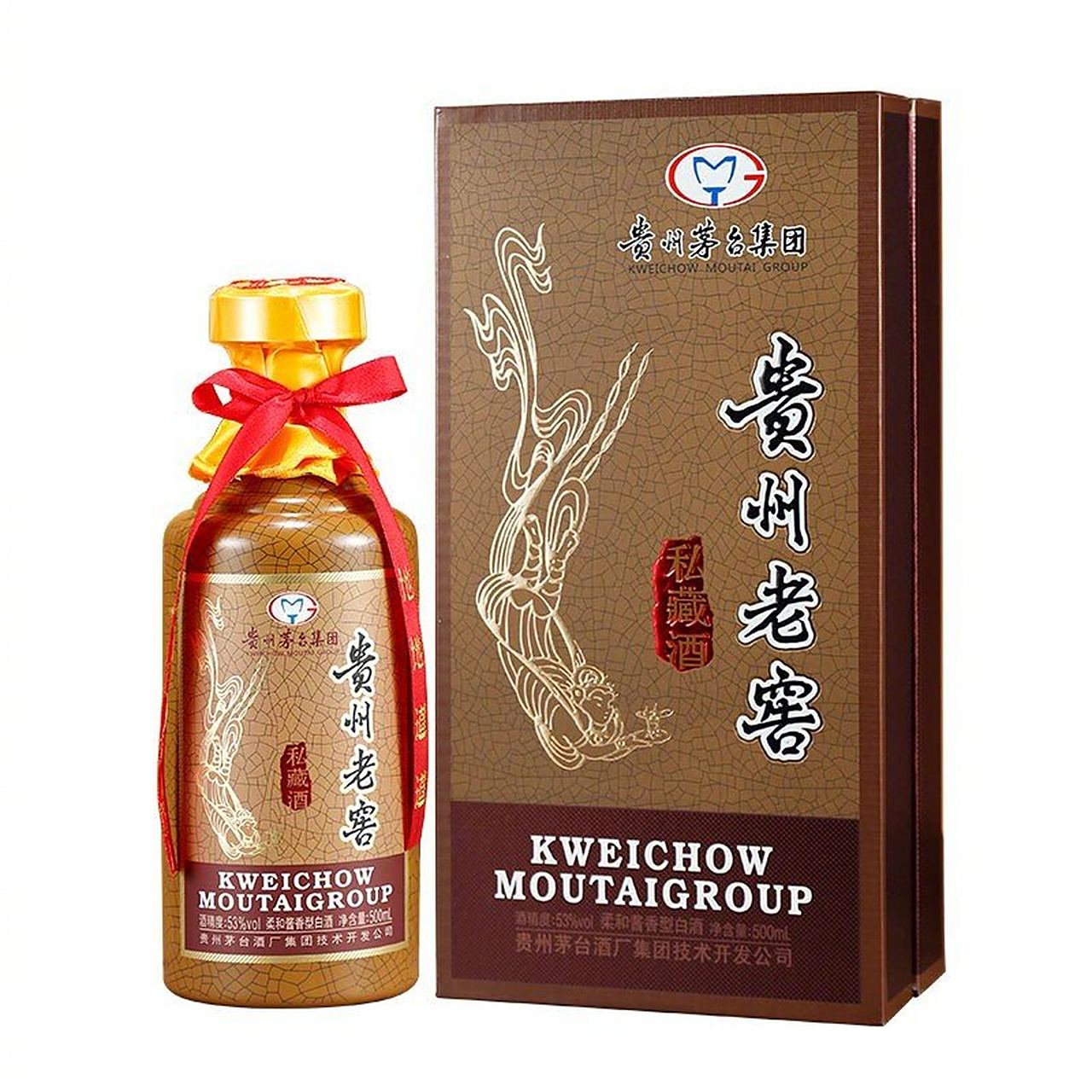 贵州茅台集团 贵州老窖酒53度柔和酱香型500ml*6瓶粮食白酒1989私藏版