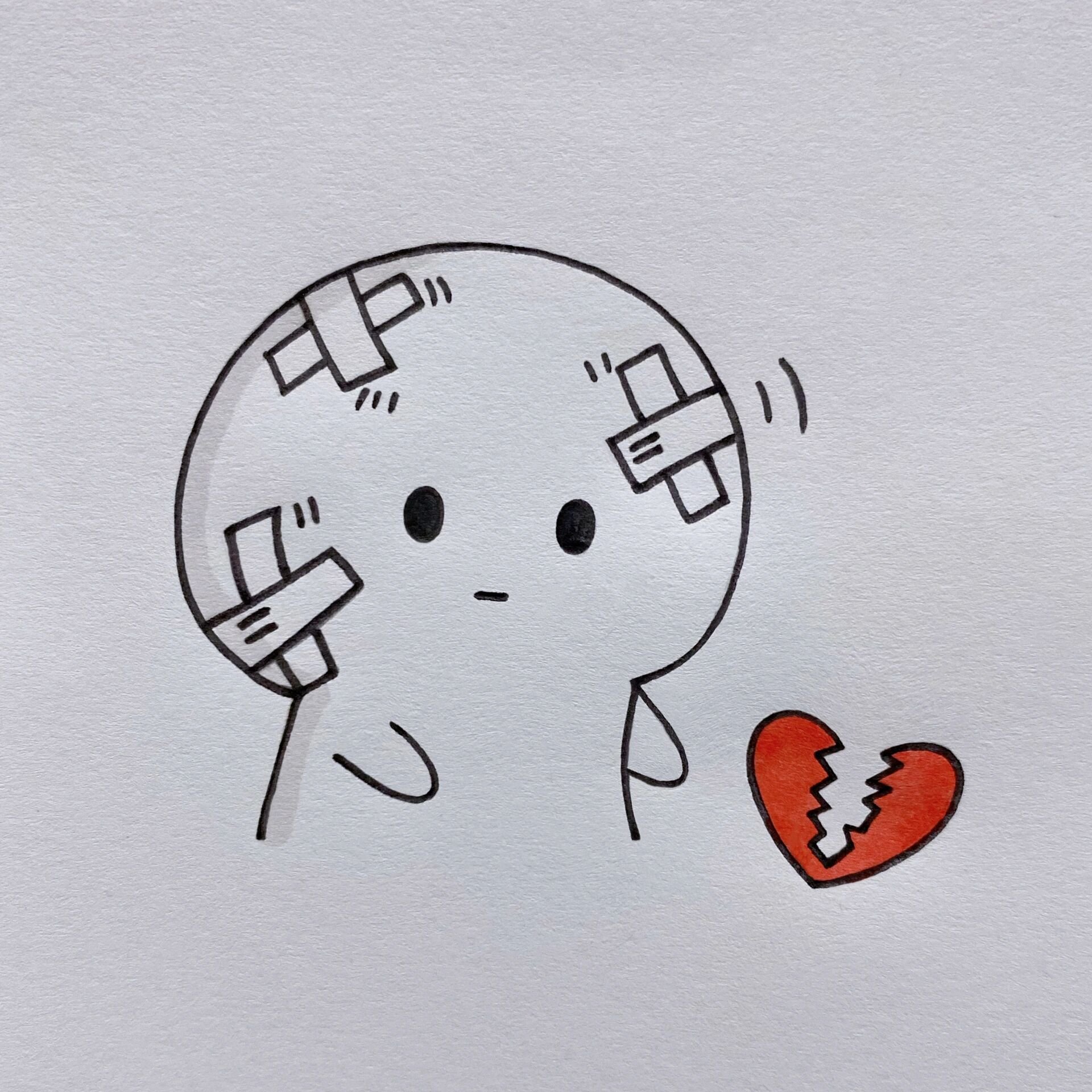 心碎简笔画教程