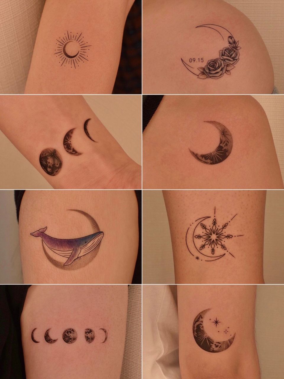 7315tattoo|月亮纹身|女孩们都喜欢的纹身 · 一组月亮93纹身
