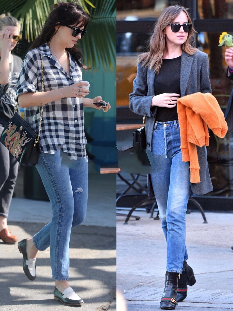 明星私服穿搭| 明星同款| 欧美明星街拍 达妹dakota johnson春夏抛行