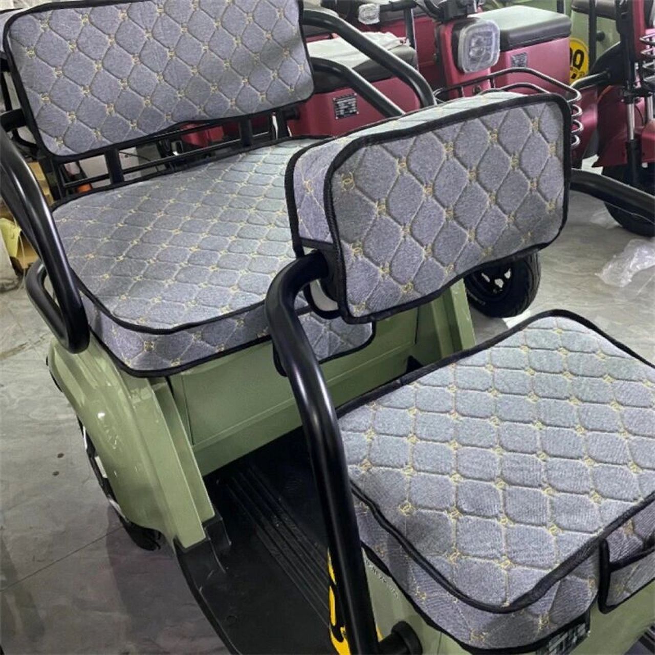 三轮电动车座套雅迪c13乐享版专用亚麻皮革