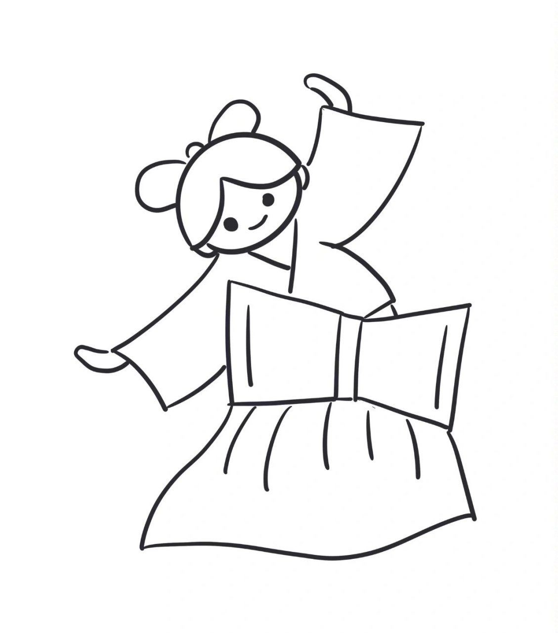 一起来画简笔画:载歌载舞的人们 #简笔画# #简笔画教程# #画画的日常