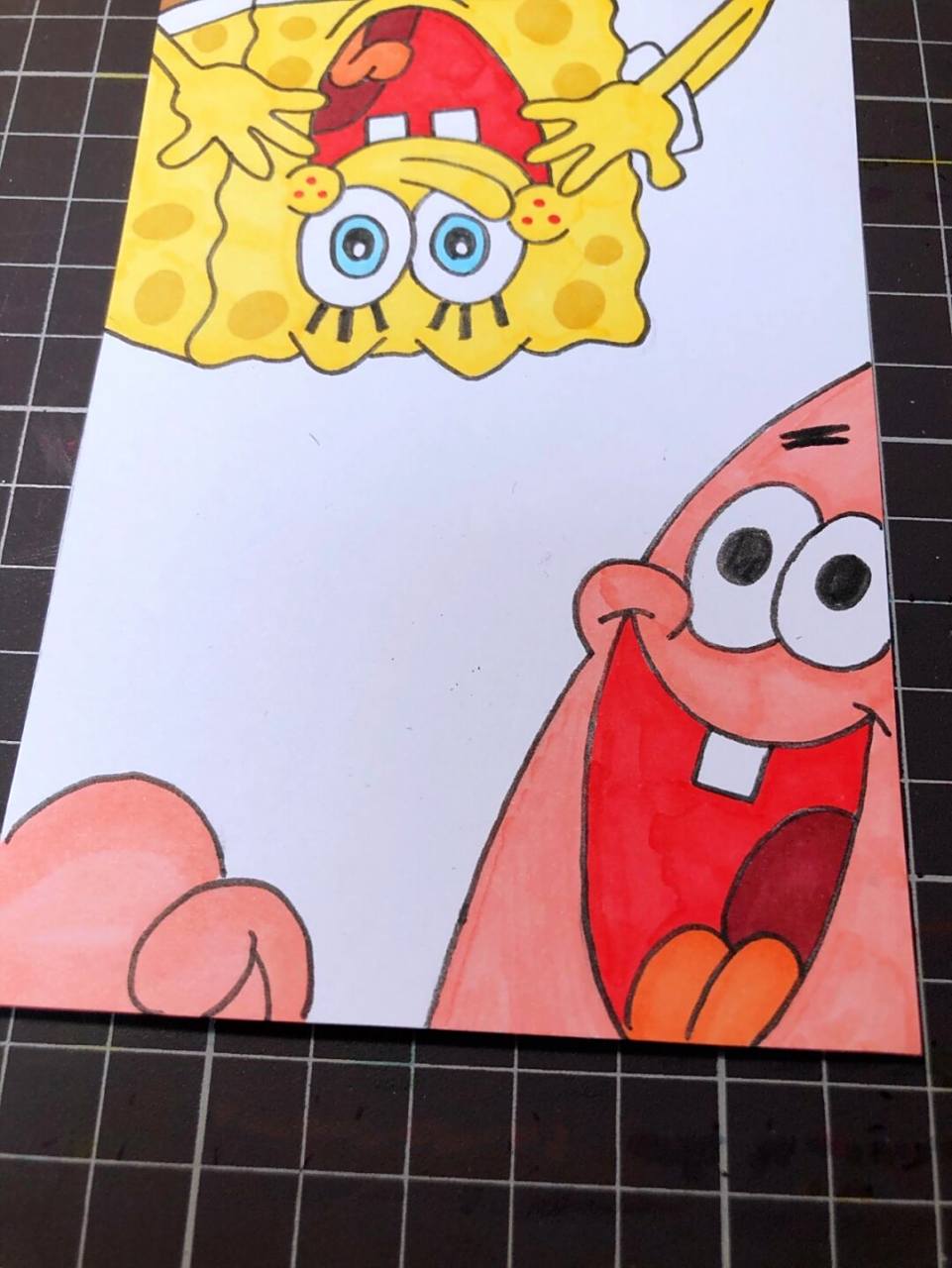 第137幅|海绵宝宝,派大星简笔画.