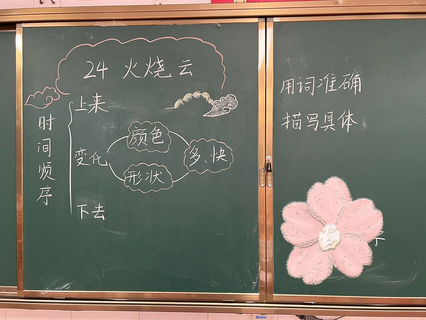 板书设计|三下《火烧云》 适用于片段教学的板书 由于时间限制 板画要