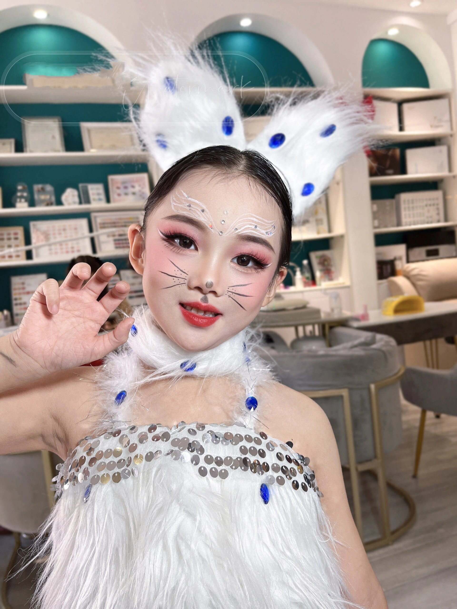 儿童表演化妆,好看的猫咪妆