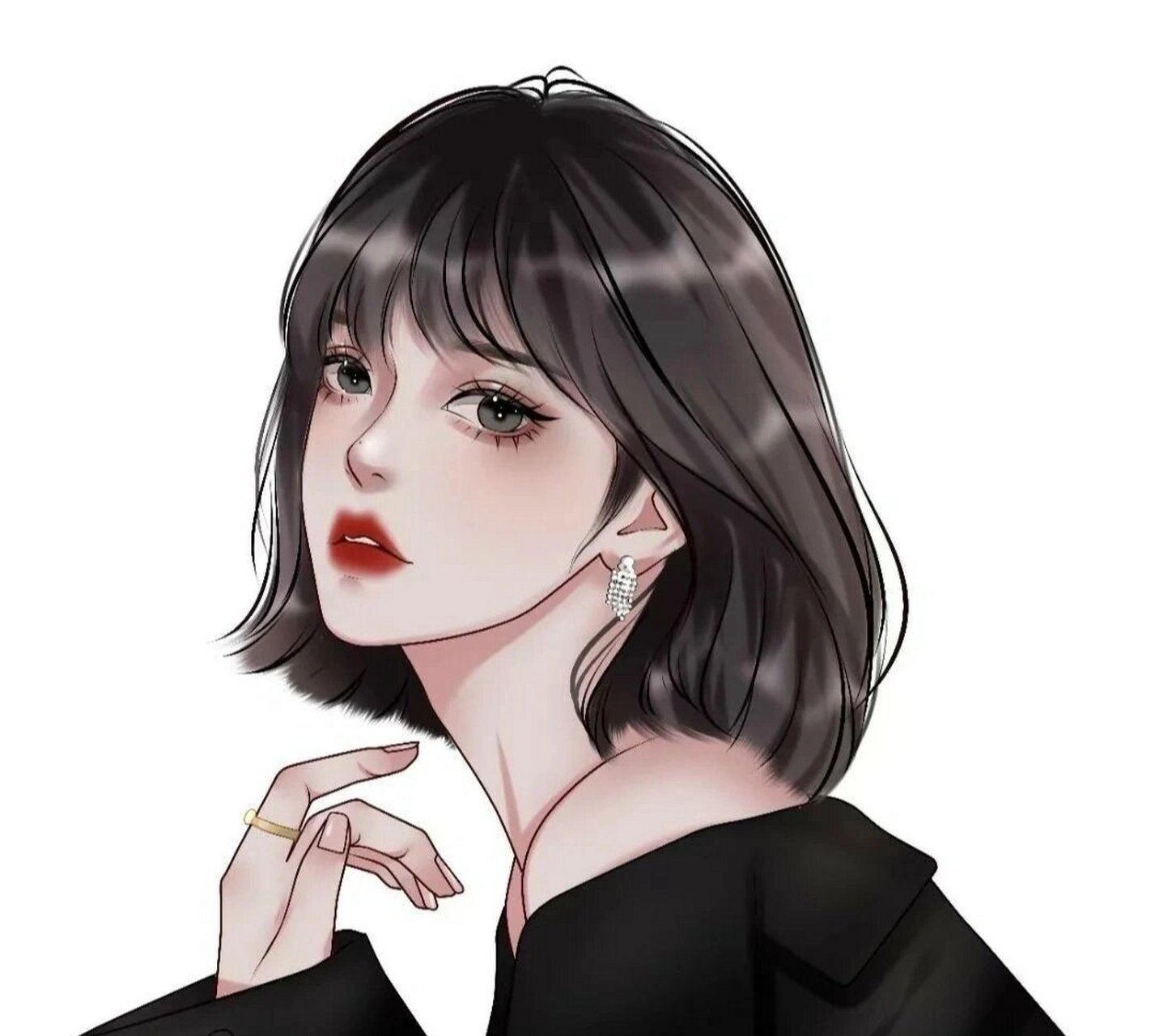 手绘头像,定制头像,画头像,女生头像高冷女生头像, ipad 绘画,优质女