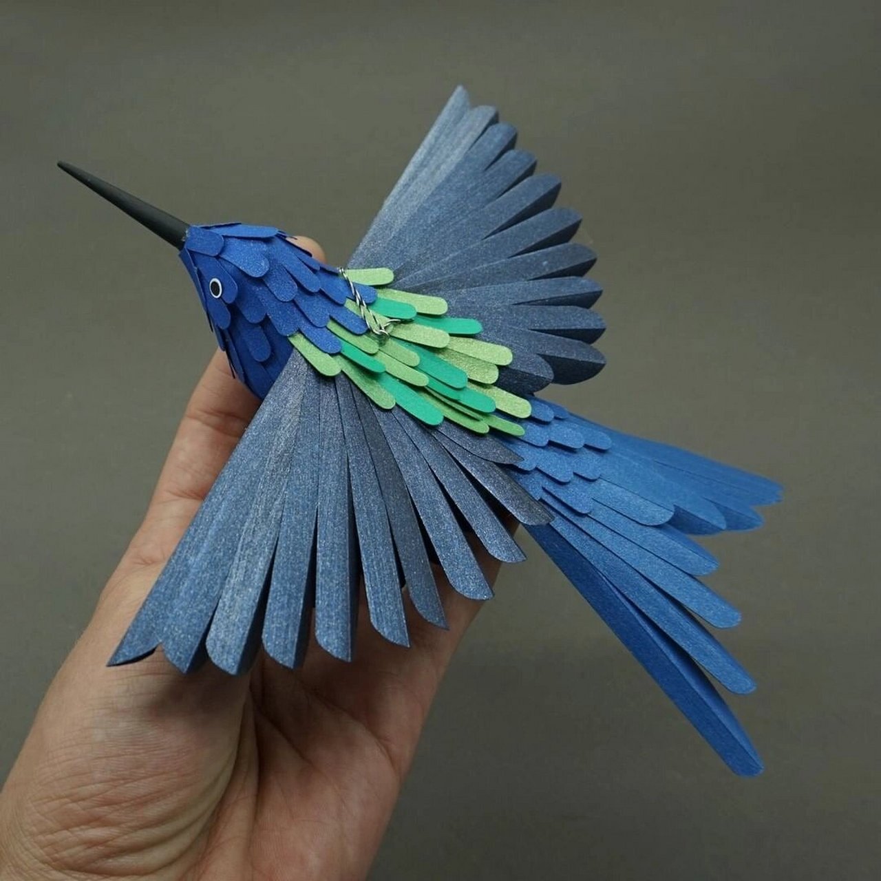 纸艺|立体纸雕 94这只鸟像真的一样6015 设计师克claire muth