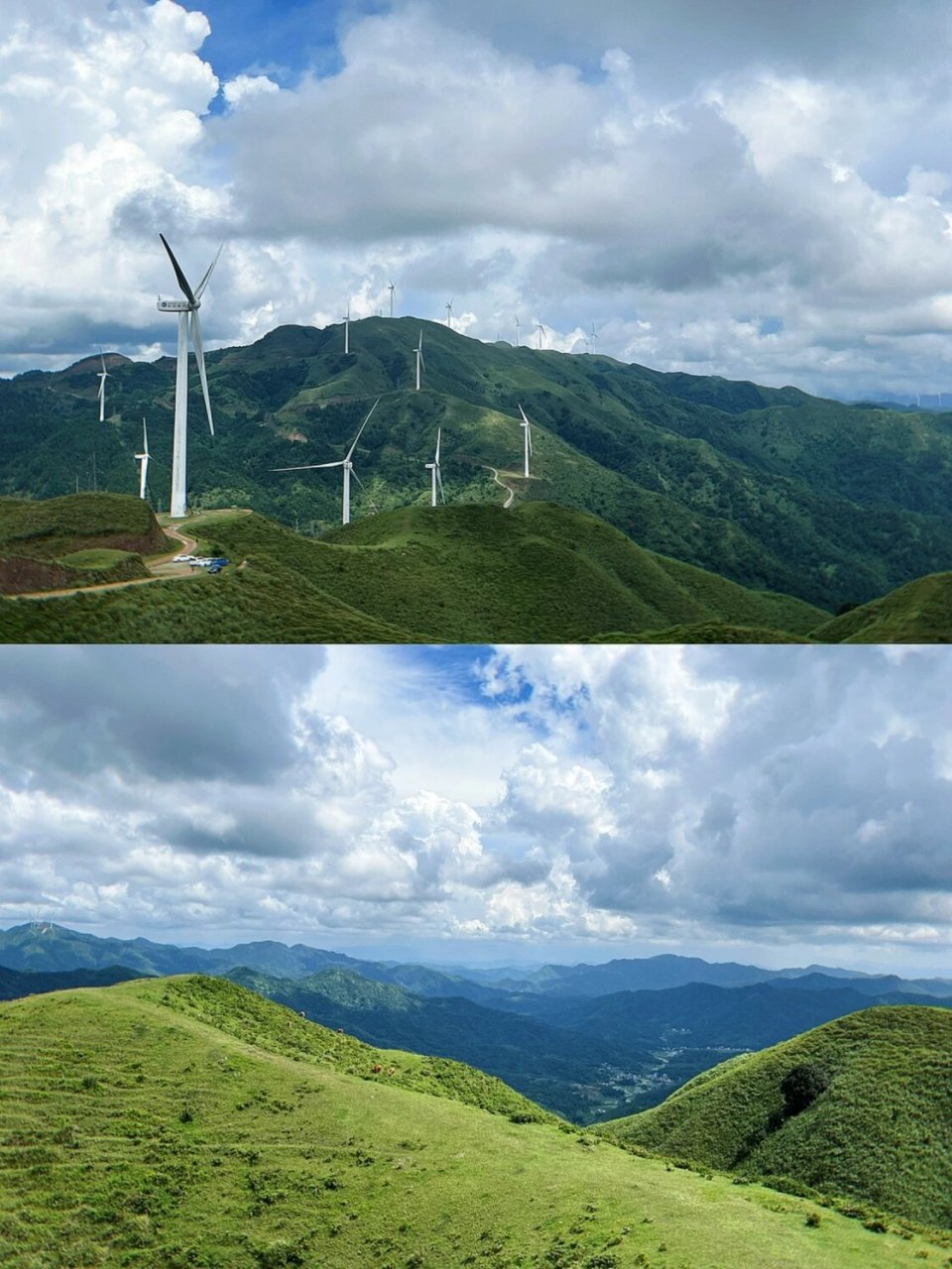 治愈系风景|山坪村風車山 山坪村风车山有点武功山内味了～ 去过的