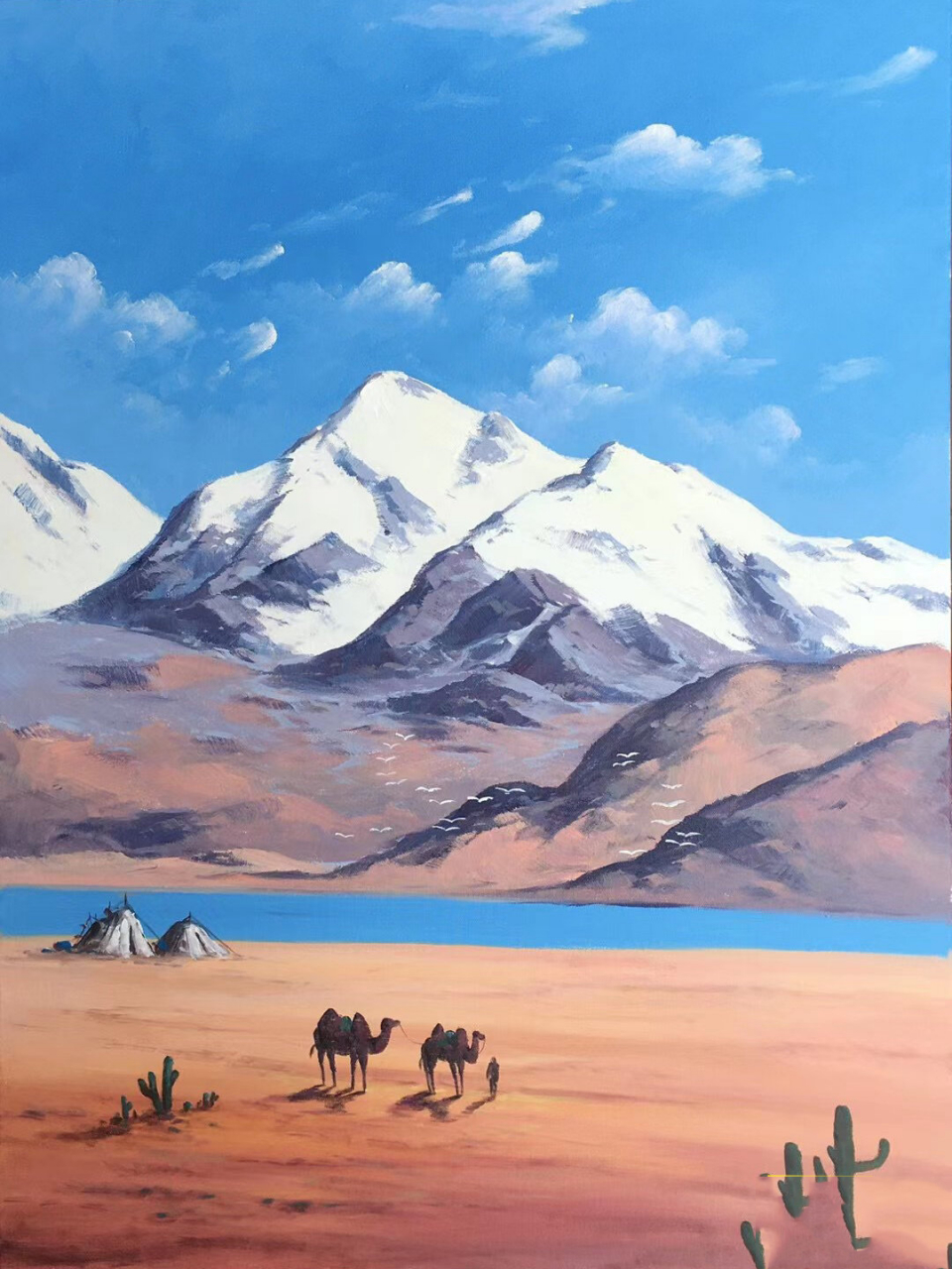 78九油画《简单又好看的风景画》 小清新风景画,大自然的气息,喜欢的