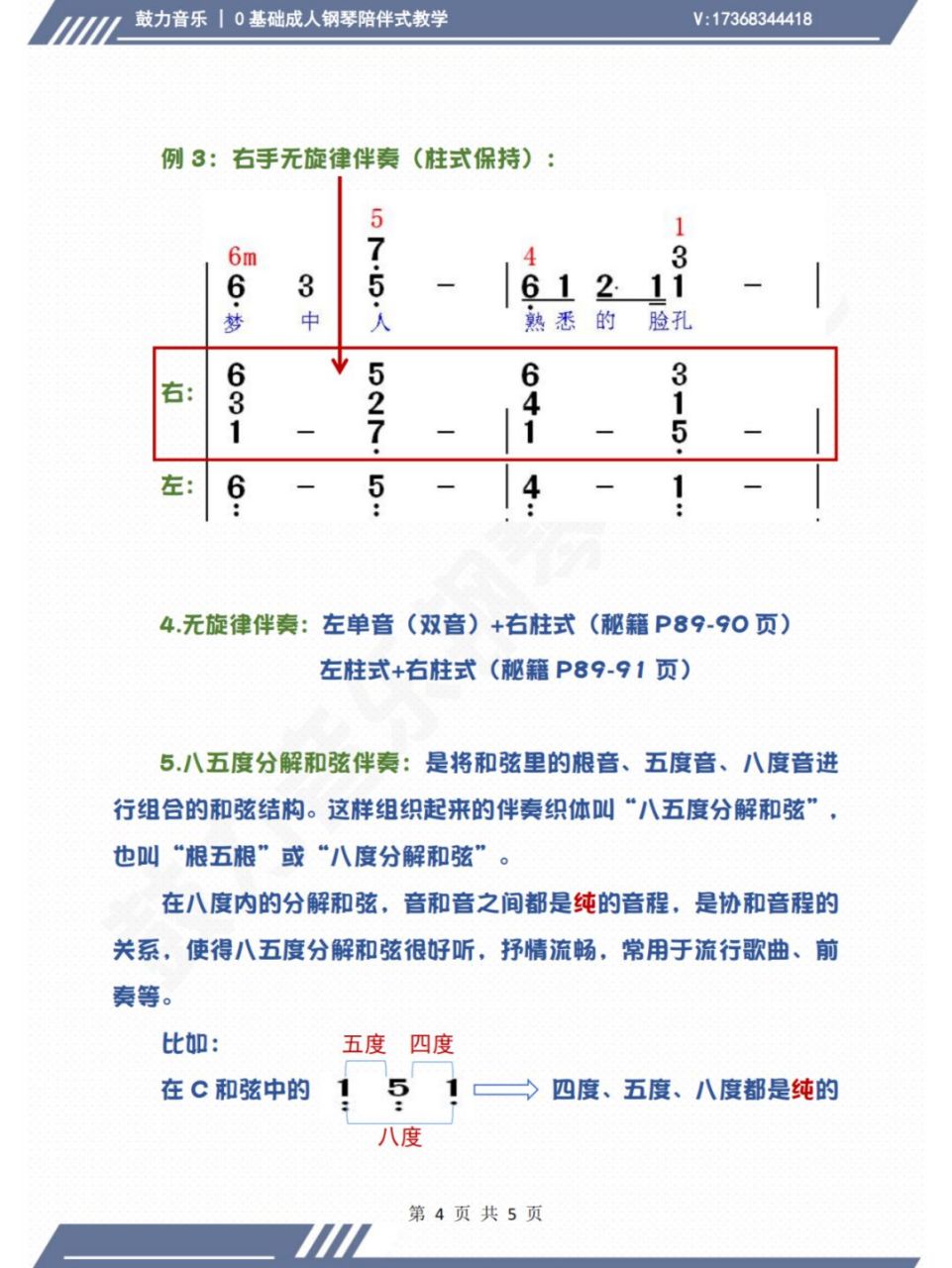 钢琴即兴伴奏织体图解图片