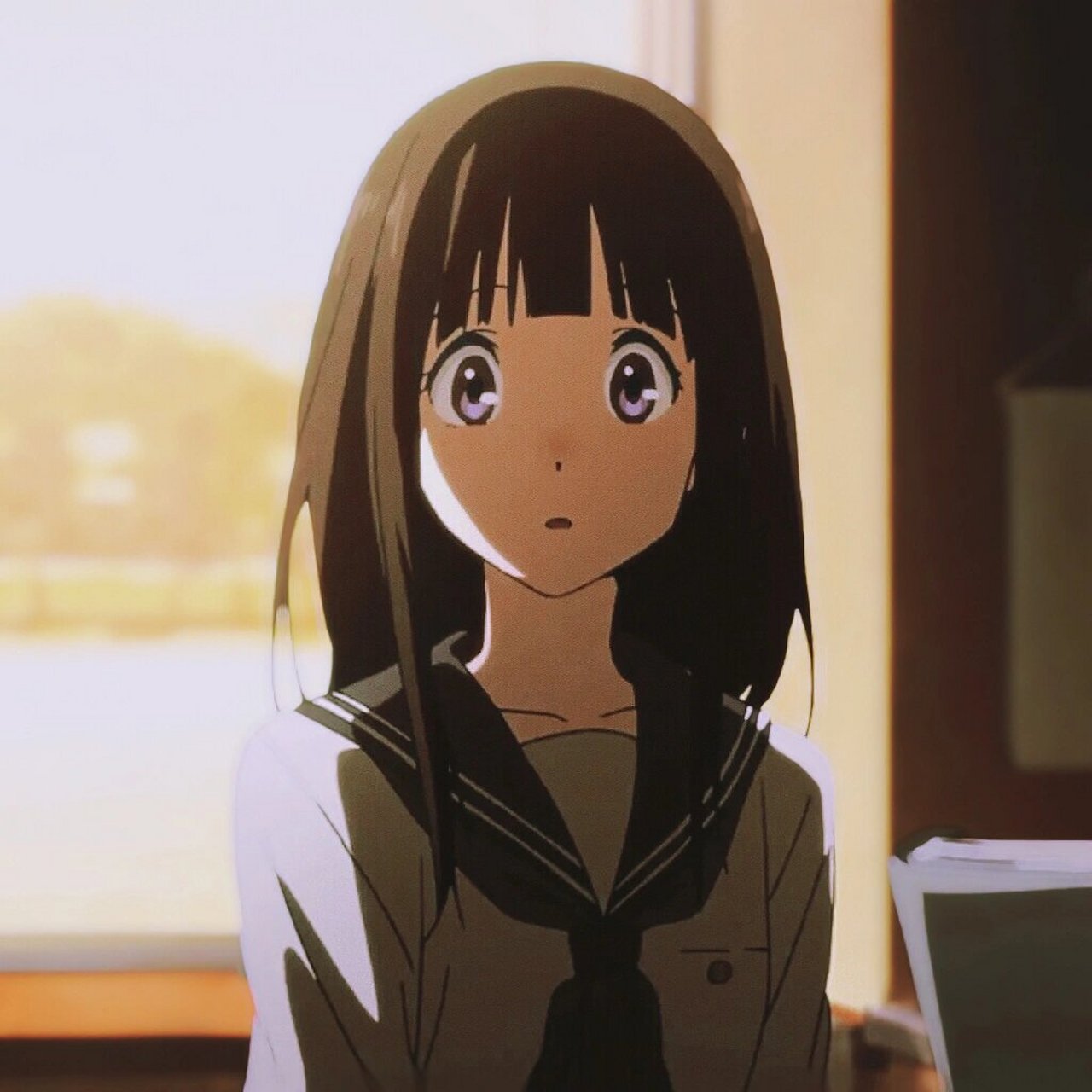 推荐千反田爱瑠头像 自调(注意避雷) 冰菓里真的很喜欢她!是瓦滴top.