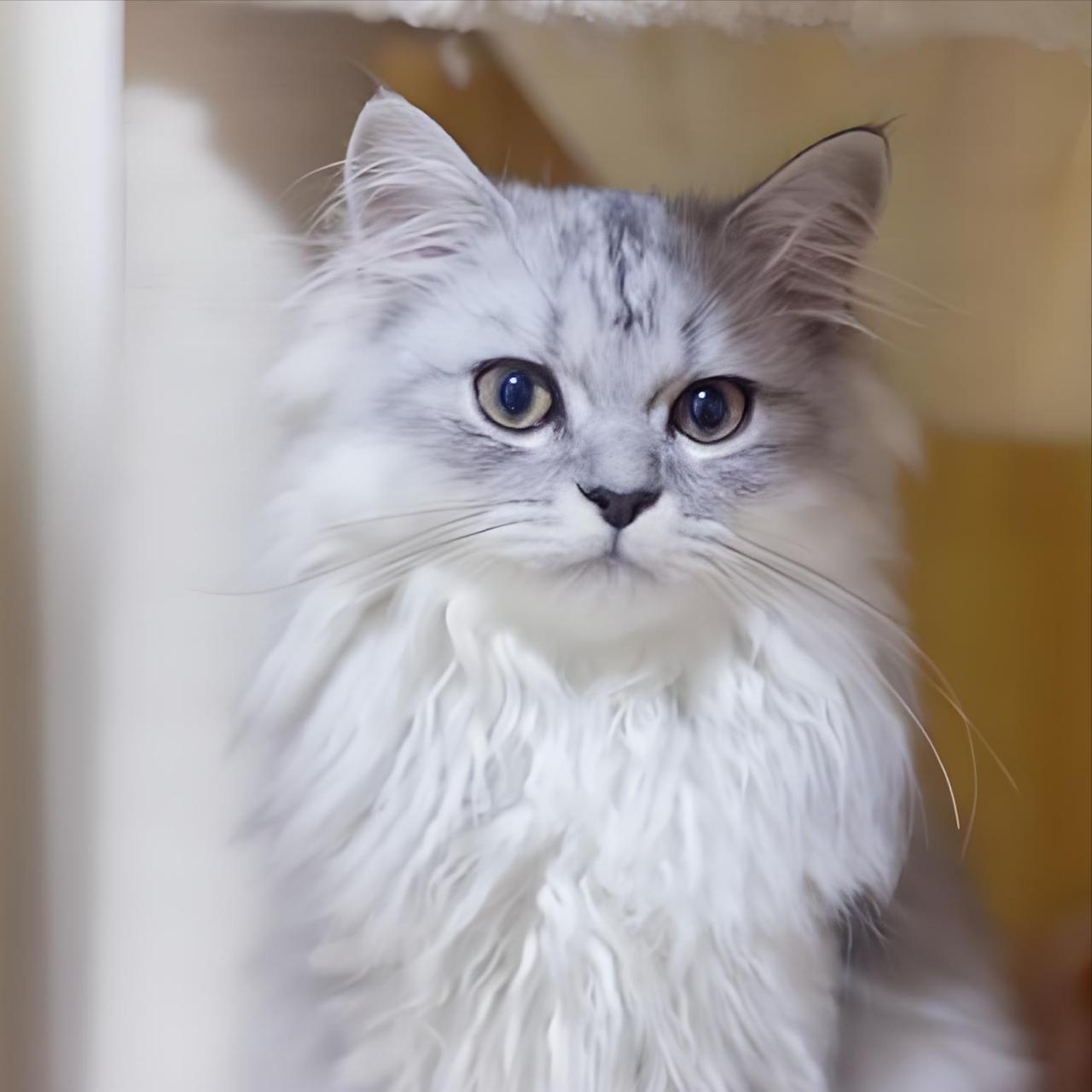 今日主角——金吉拉猫 金吉拉猫是一种通过波斯猫的选育后,人为培育