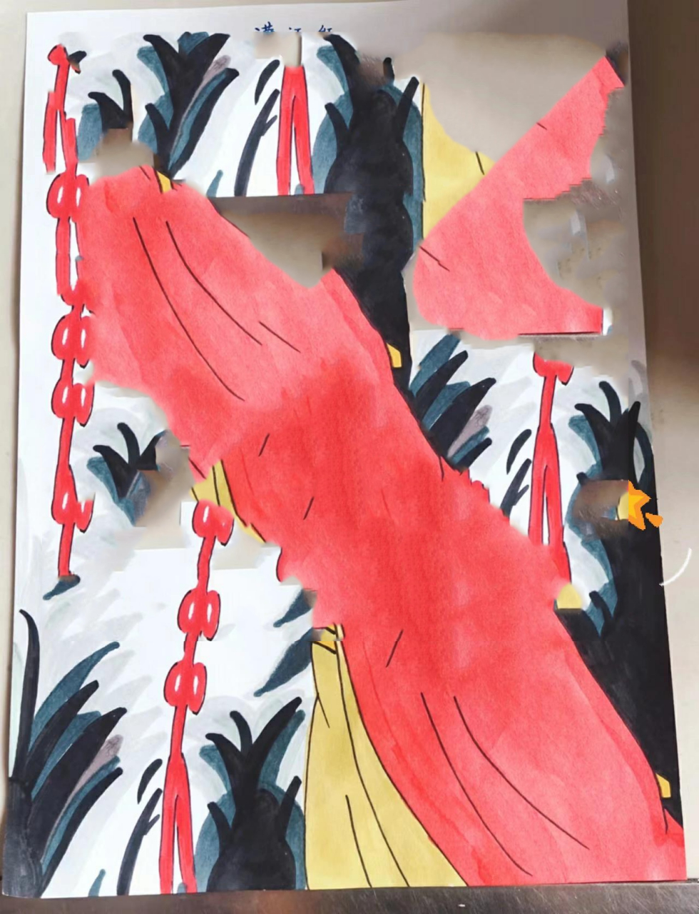 古诗配画《满江红》 今天画的是古诗配画