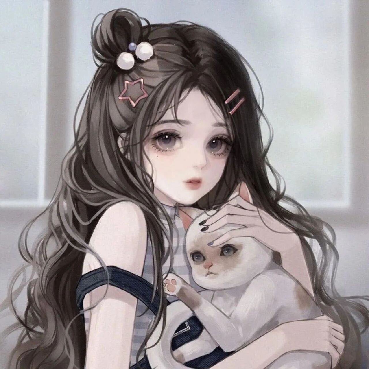 头像女生森系ins仙气漫画(灰色系)96 76157615761576