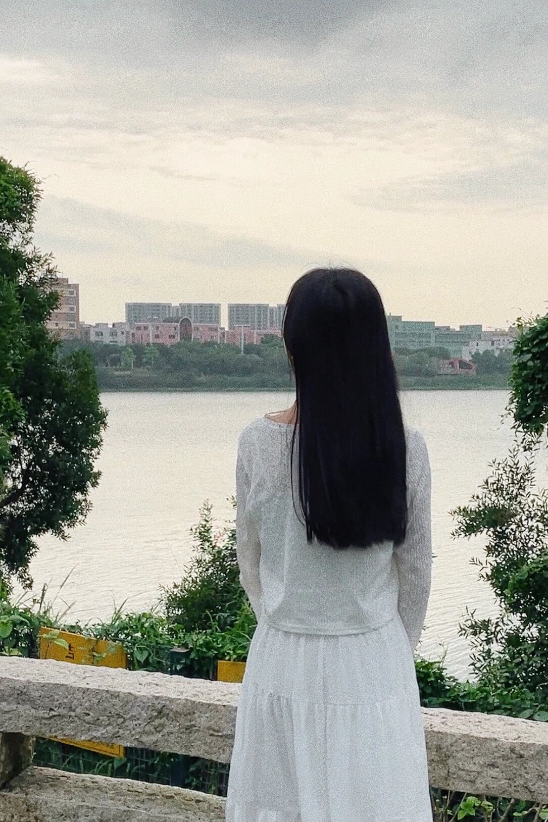 长发背影