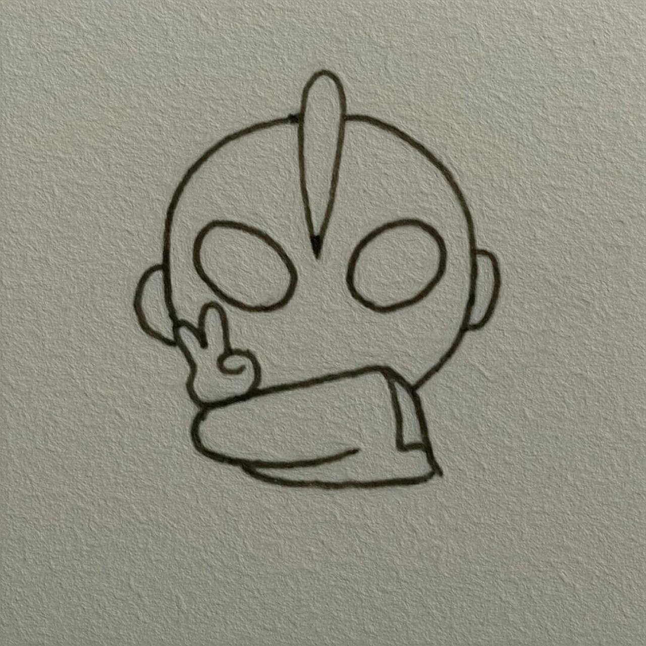 教你画可爱奥特曼! biu~#简笔画教程# #简笔画# #奥特曼# #可爱