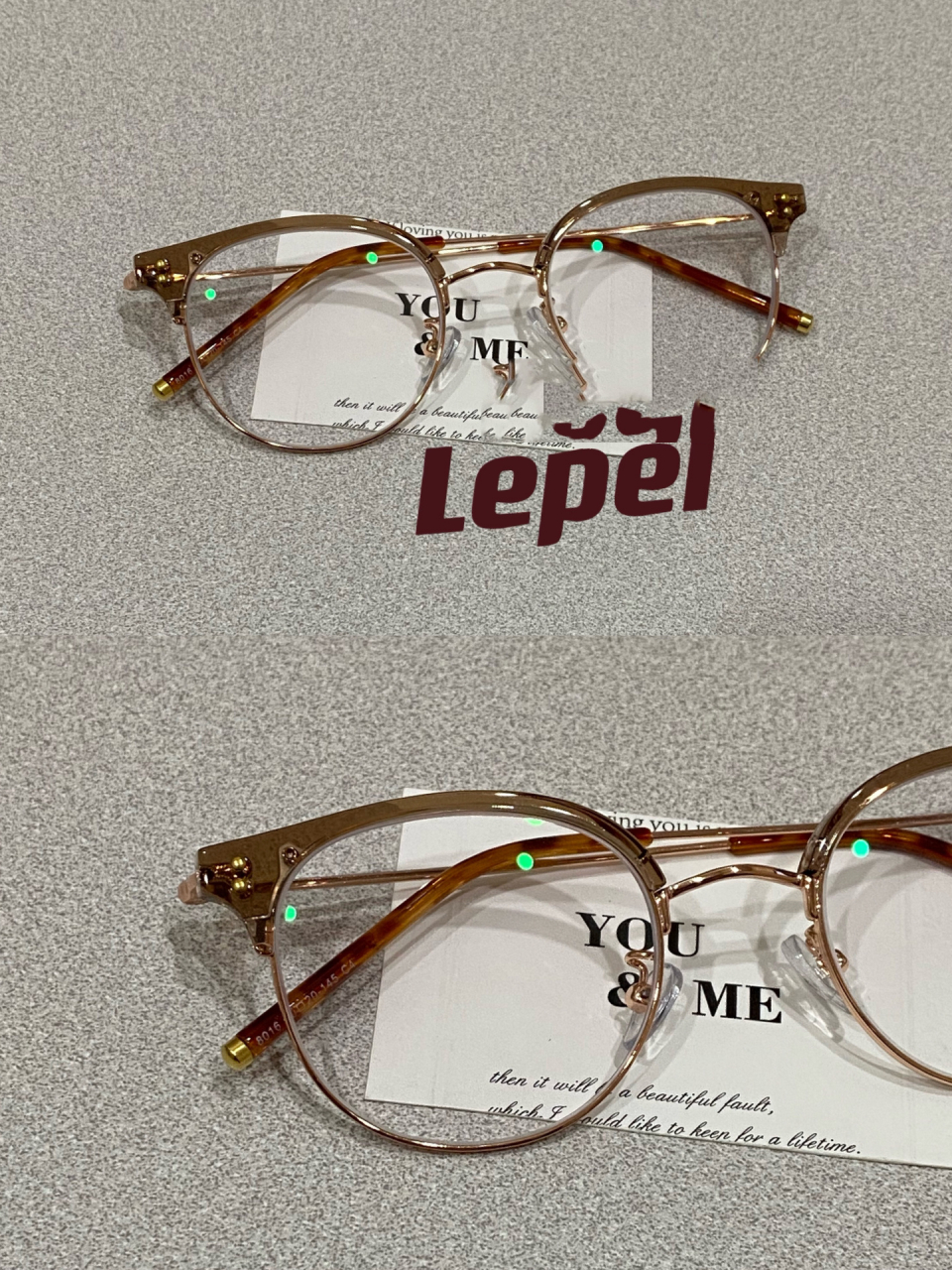 高级中古冷茶金色09半框眼镜97 今年好流行～心心念念的冷茶色