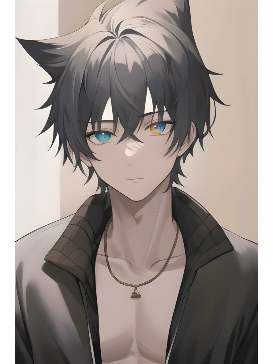 ai绘画猫耳少年 同一个词条参考图多次生成.我果然对猫耳少年爱的深沉