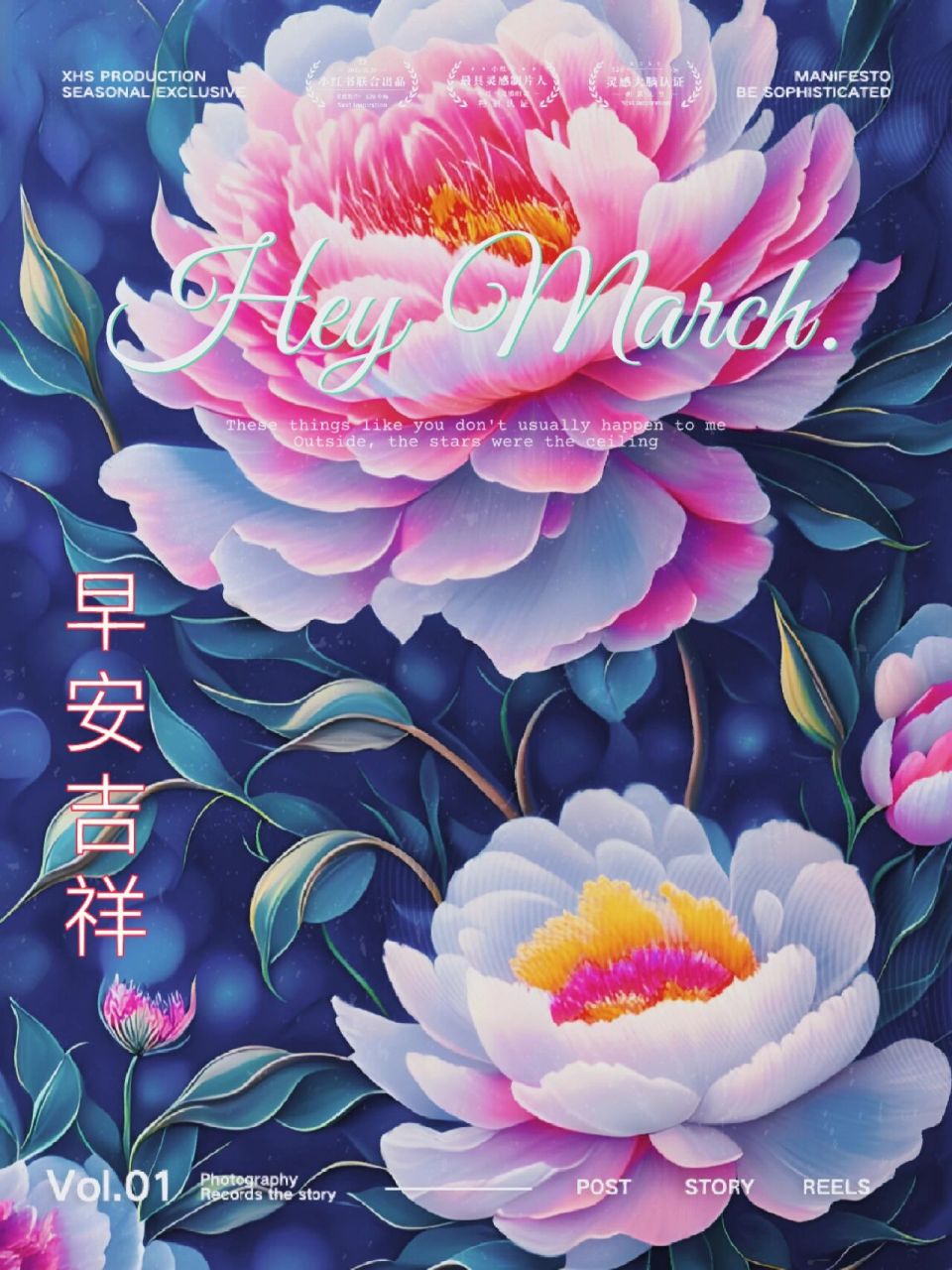 早安吉祥  吉祥,顺心如意,ai绘画原创图文模板