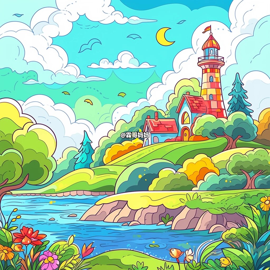 9896儿童绘画:夏日的美丽风景9790