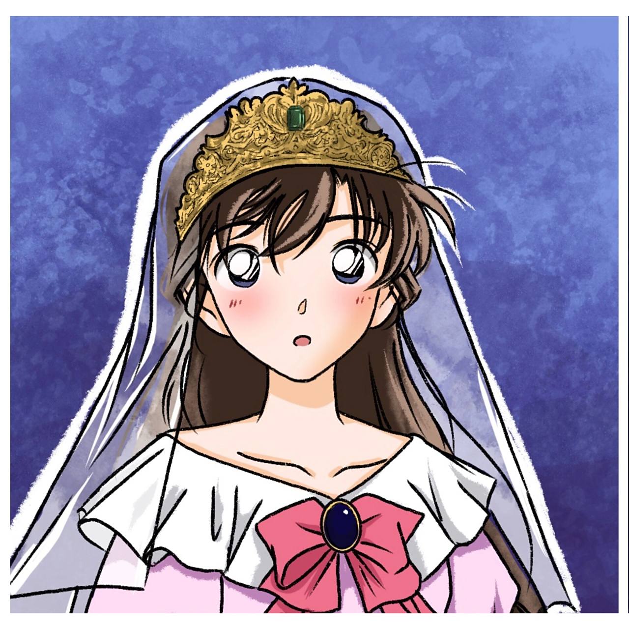 新一小兰情头97 小兰公主画完啦～新一完整图在前一篇,情头放最后两