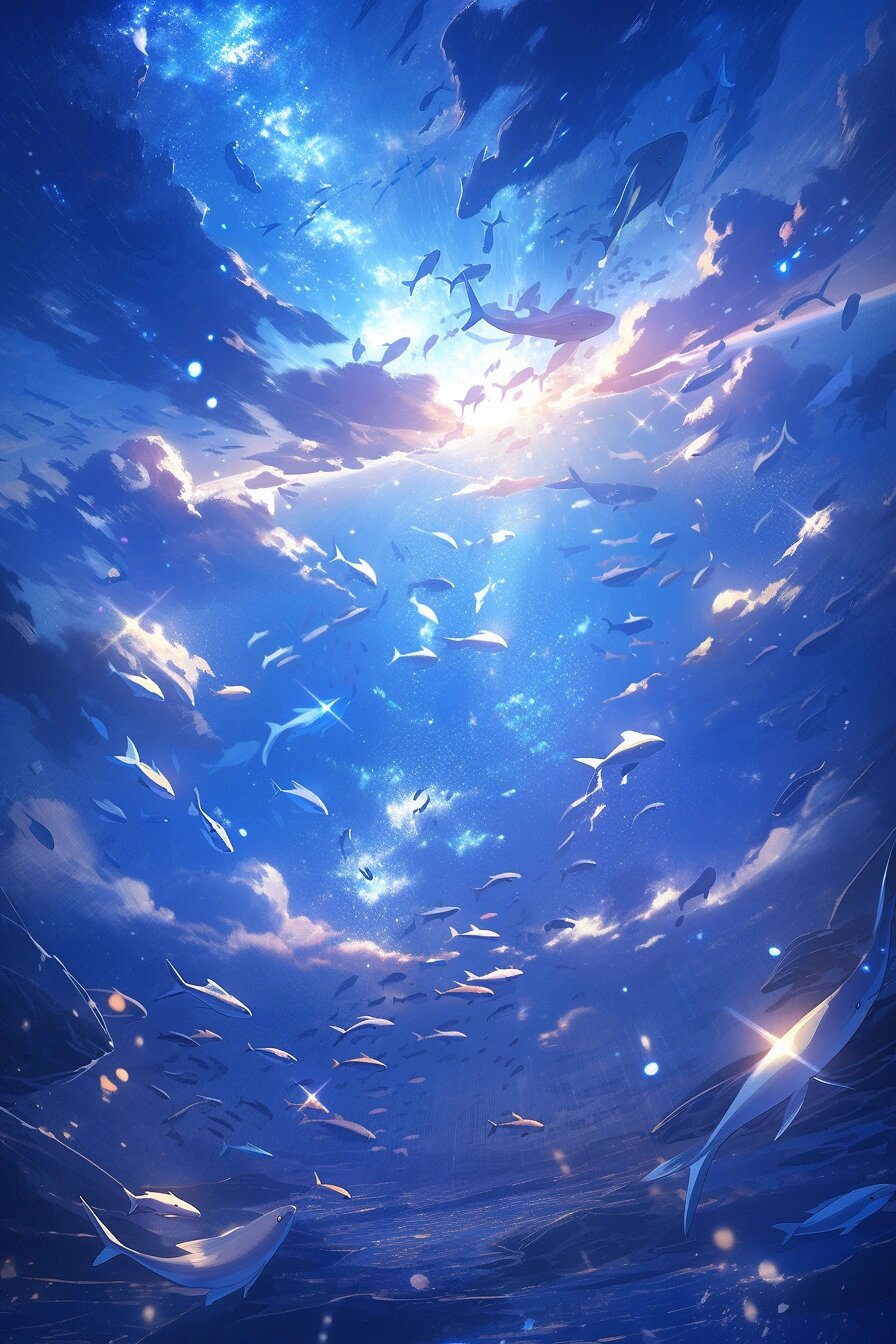 海底星空 如果你因失去了太阳而流泪, 那么你也将失去群星了.