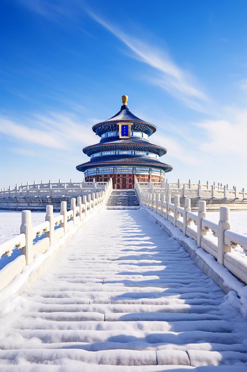 雪景i北京天坛 你那里下雪了吗