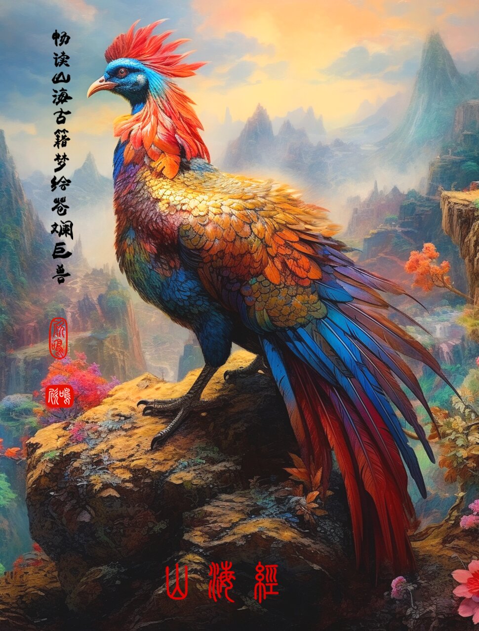 山海经系列-鸩 又东六十里,曰瑶碧之山,其木多梓枏,其阴多青雘,其阳多