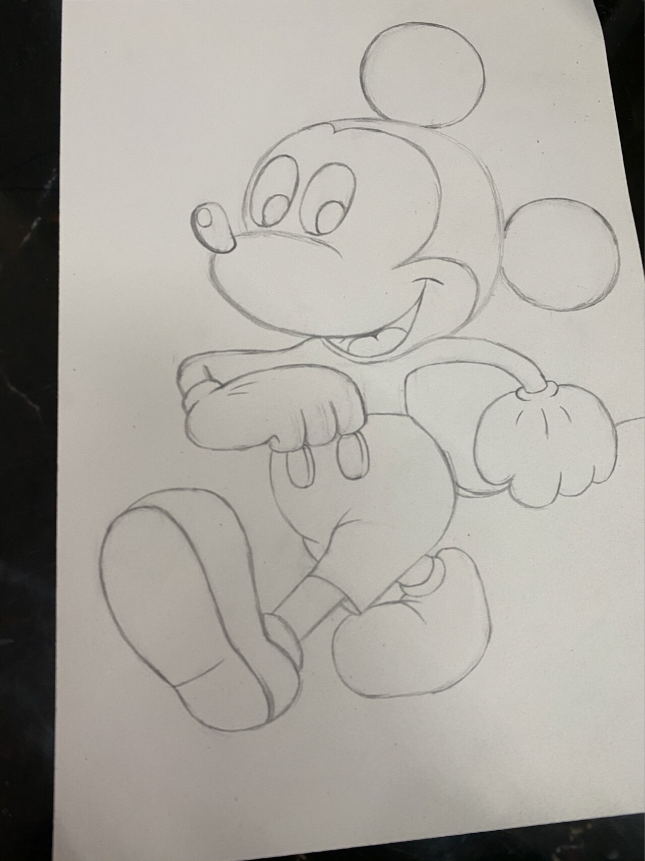 创意素描之《行走的米奇》