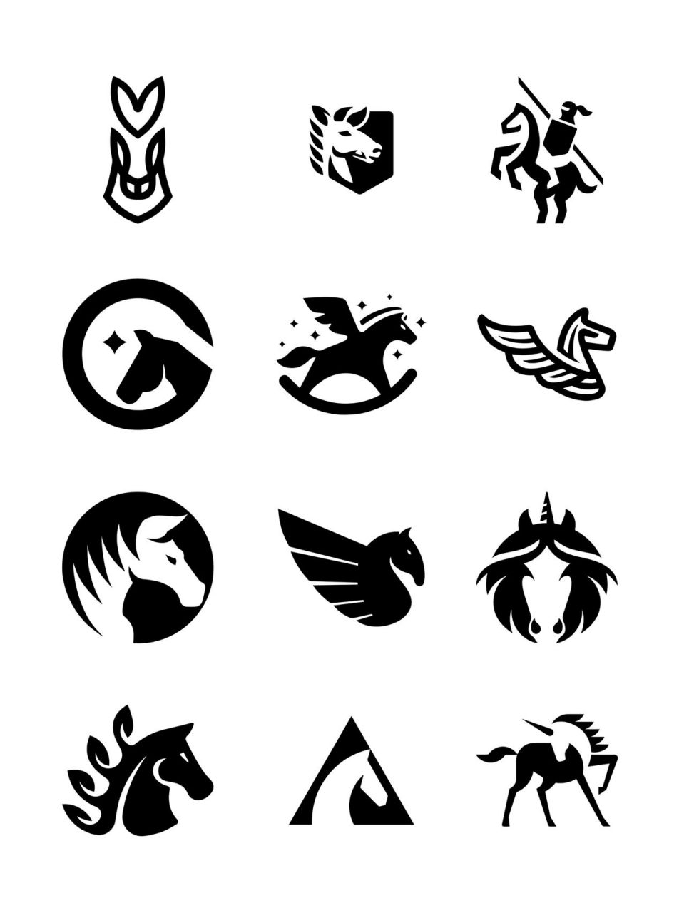 50款十二生肖-马图形的整理和收集,图形魅力 十二生肖的图形收集还有(