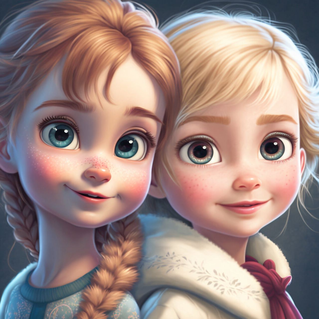 非常可爱 第一张是很好看的艾莎公主 第二张是艾莎和妹妹安娜的合影