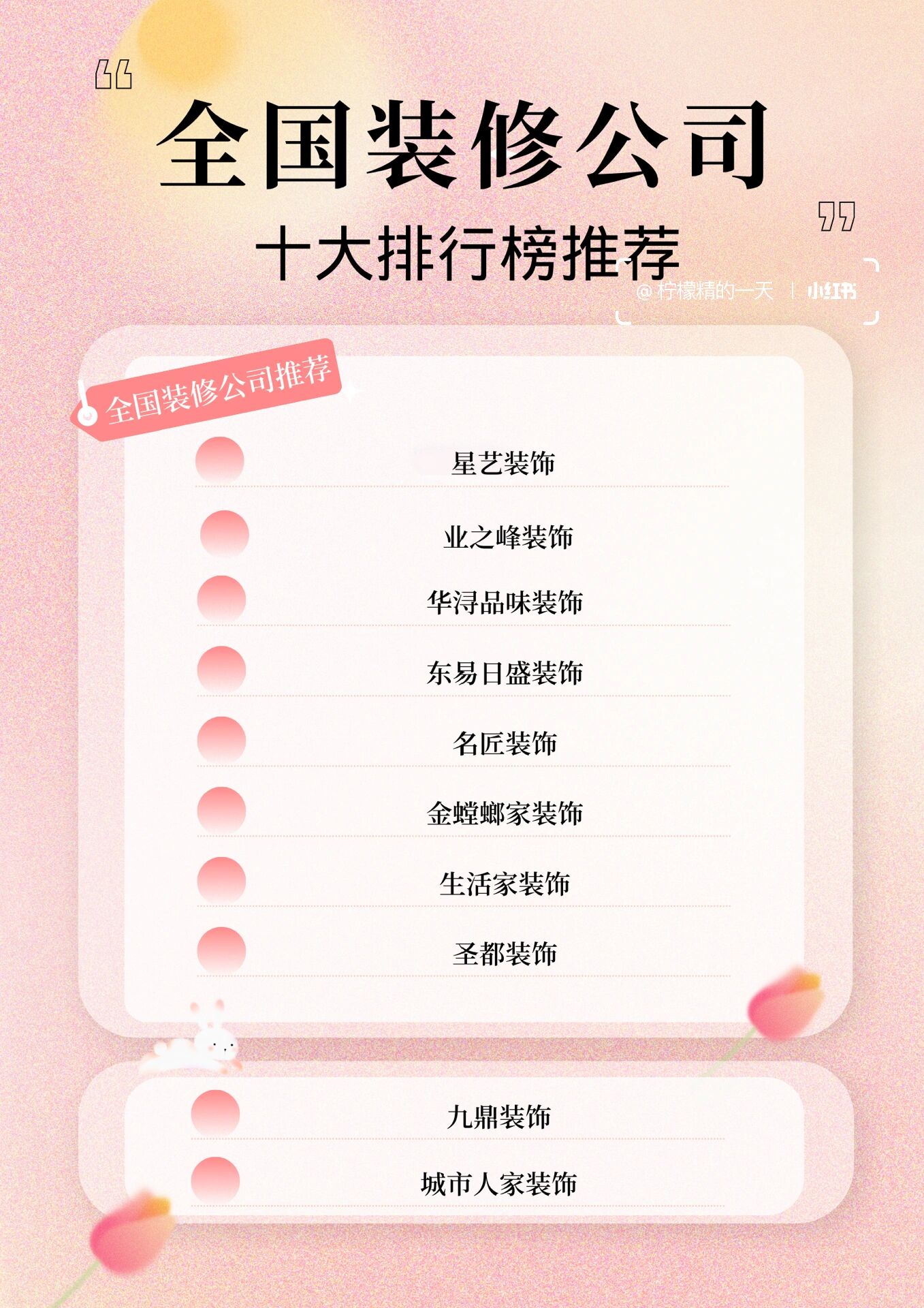 全国十大装修公司排名,全国装修公司推荐