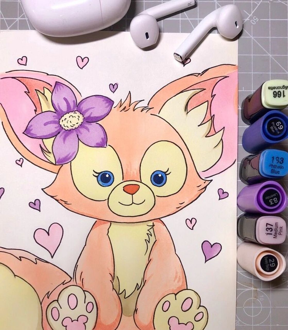 马克笔手绘卡通简笔画素材教程 终于画了咱们公主玲娜贝儿了 太可爱咯