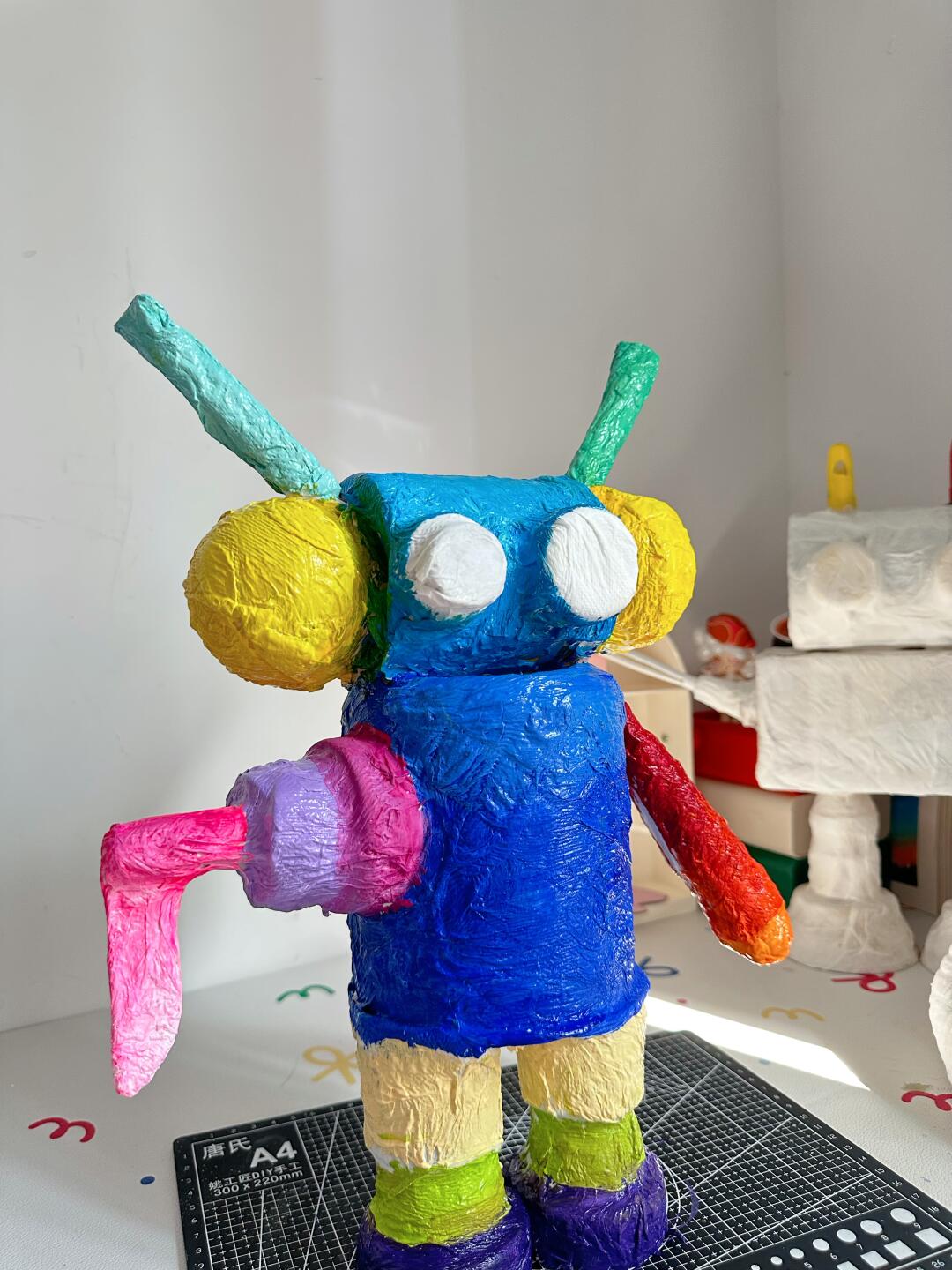 收集塑料瓶改造机器人小朋友🤖🤖废物利用