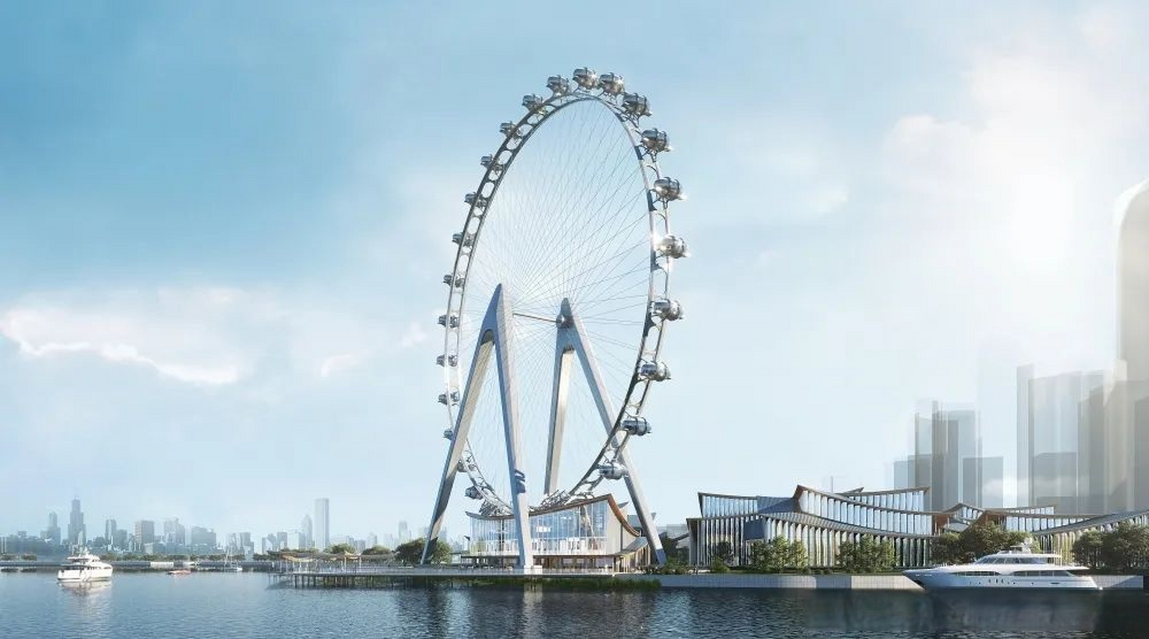 【#金鸡湖摩天轮# ,试运营时间定了】近日,金鸡湖右岸区域摩天轮项目