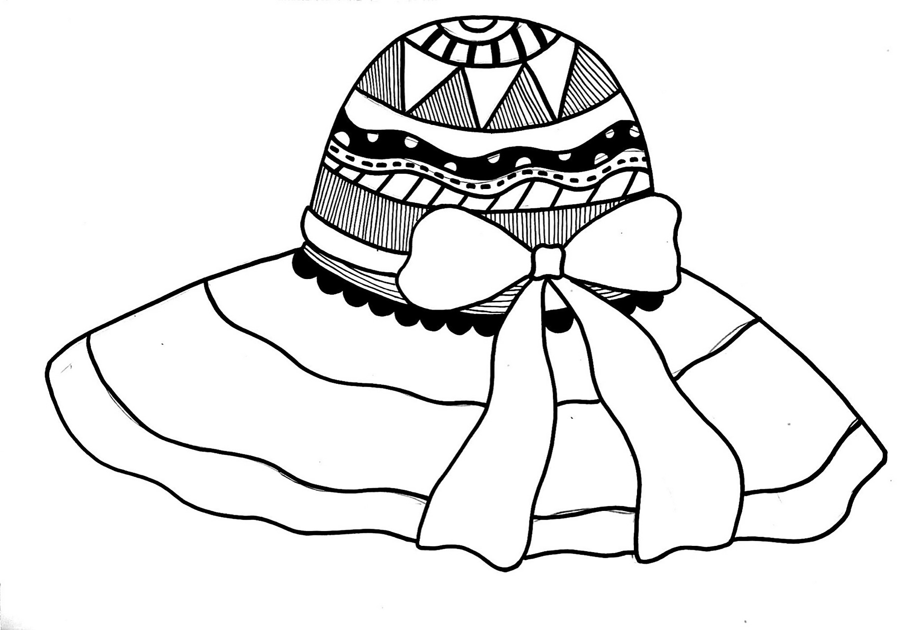 创意美术  线描画《帽子》6-8岁 创意美术  线描画《帽子》6-8岁